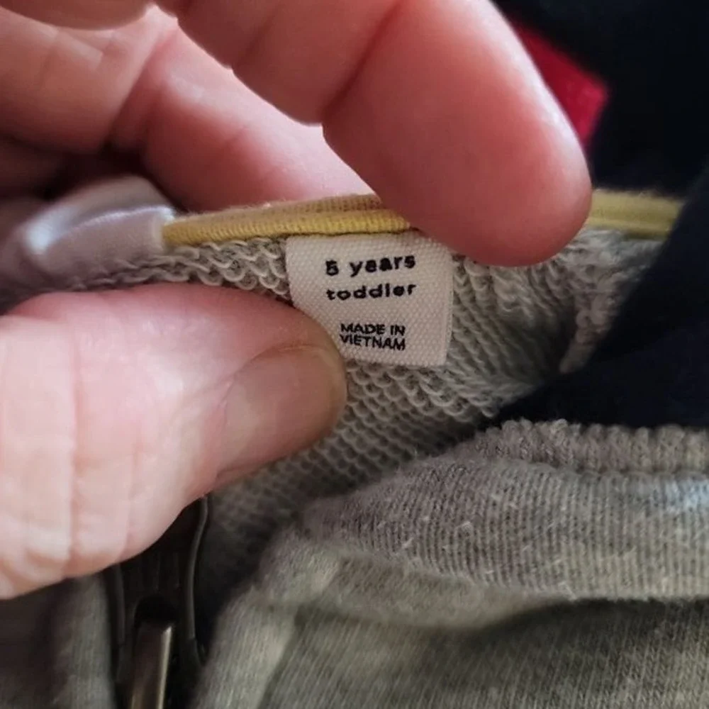 Gap Disney Grey Mickey Mouse Zip‎ Up Jacket Hoodie size 5 Years
